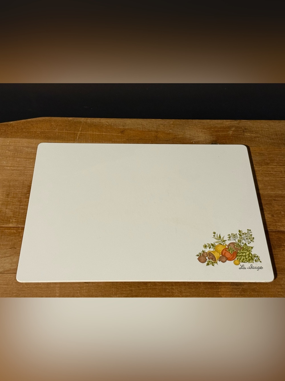 Vintage CorningWare Spice of Life Cutting Board / Counter Saver – La Sauge